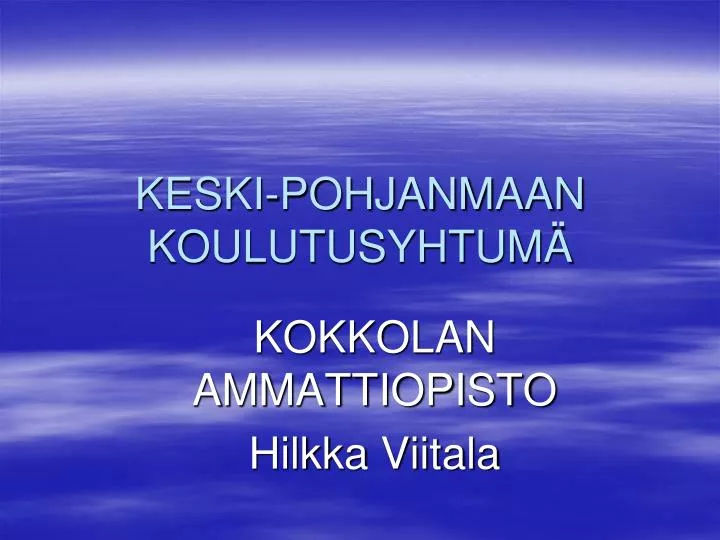 keski pohjanmaan koulutusyhtum