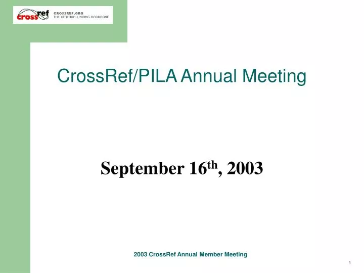 crossref pila annual meeting