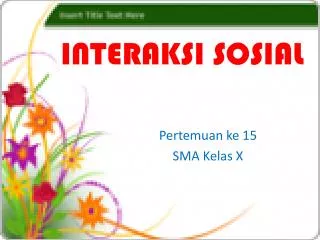 interaksi sosial