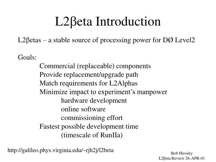 l2 b eta introduction