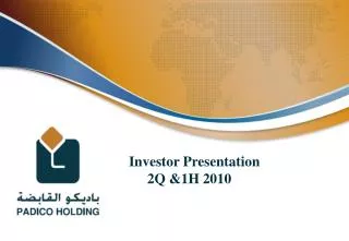Investor Presentation 2Q &amp;1H 2010