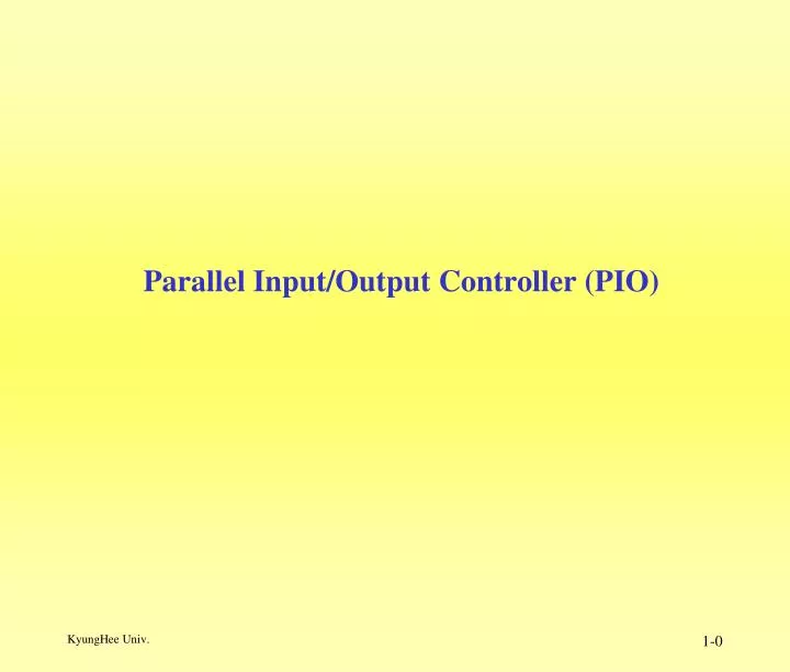 parallel input output controller pio