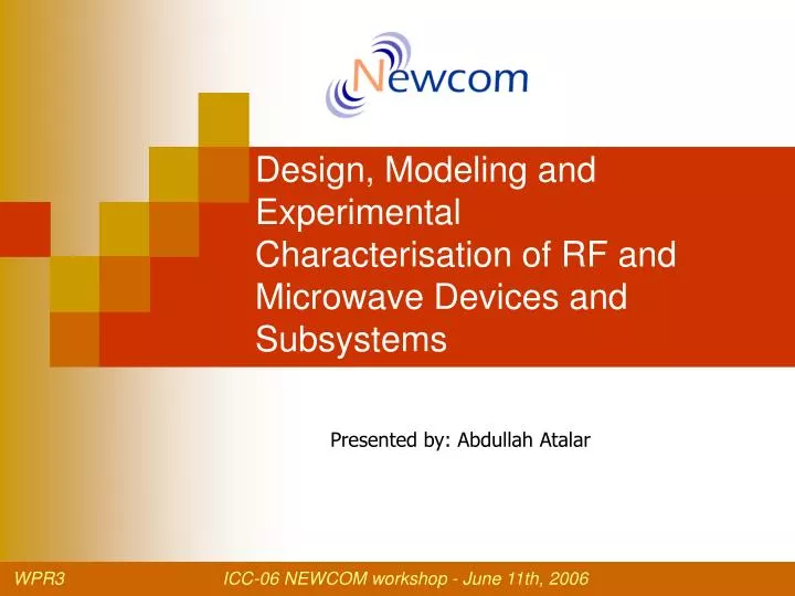 design modeling and experimental characterisation of rf and microwave devices and subsystems