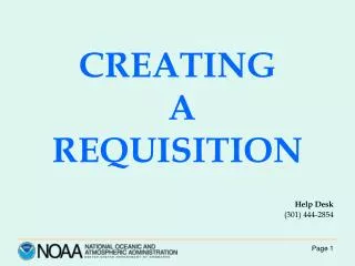 CREATING A REQUISITION