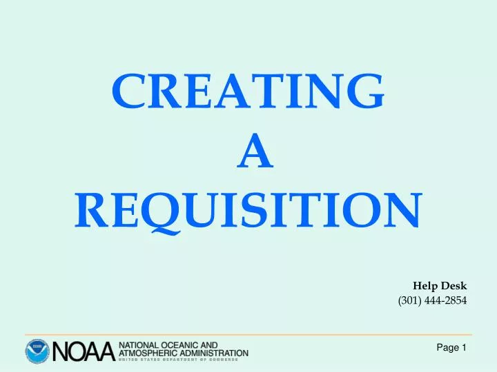 creating a requisition