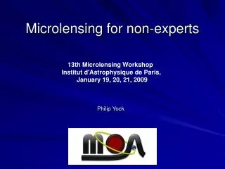 Microlensing for non-experts