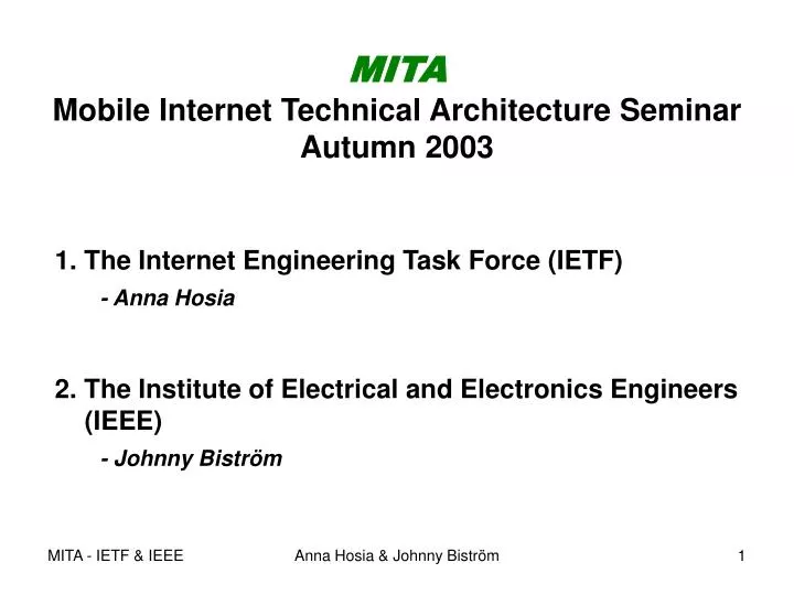 mita mobile internet technical architecture seminar autumn 2003