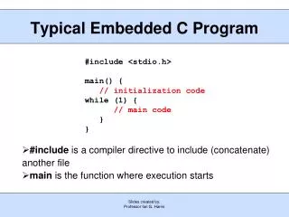 Typical Embedded C Program