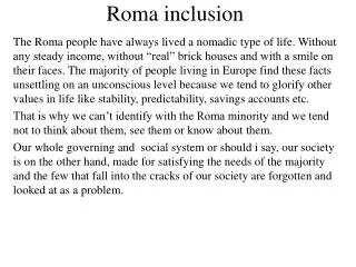 Roma inclusion