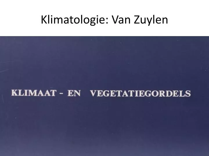 klimatologie van zuylen