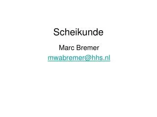scheikunde