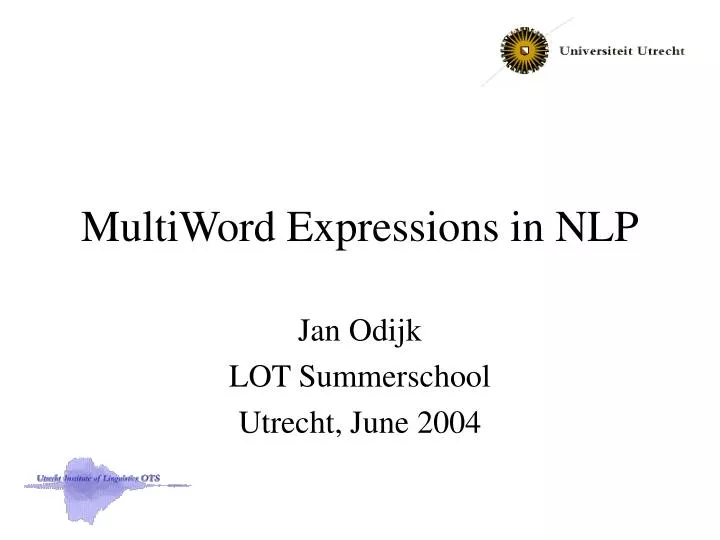multiword expressions in nlp