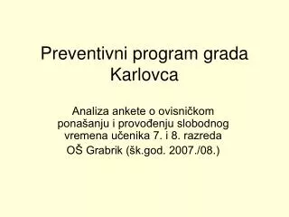 preventivni program grada karlovca