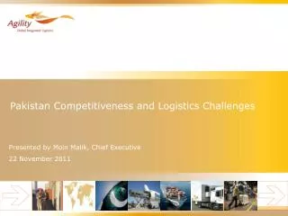 Pakistan Competitiveness and Logistics Challenges