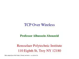 TCP Over Wireless