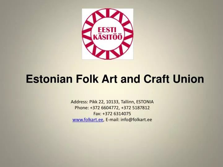 estonian folk art and craft union