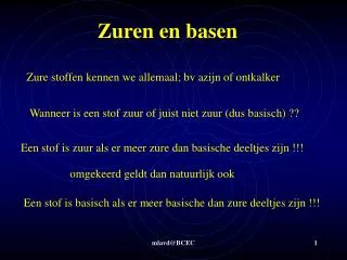 zuren en basen