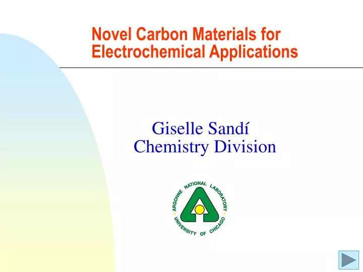 novel carbon materials for electrochemical applications