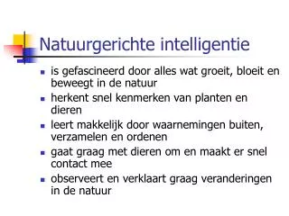 natuurgerichte intelligentie