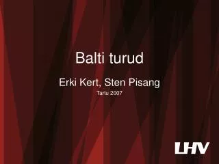 balti turud