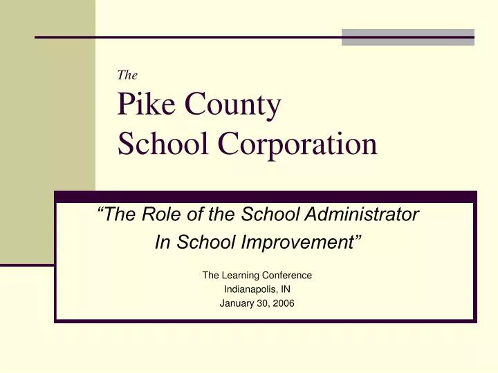 the pike county school corporation