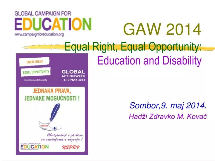 gaw 2014 equal right equal opportunity education and disability