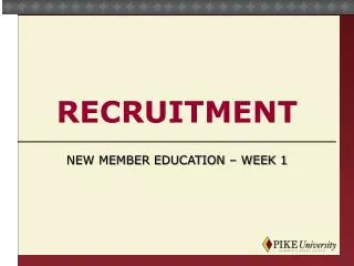 Recruitment