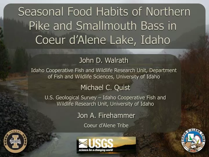seasonal food habits of northern pike and smallmouth bass in coeur d alene lake idaho