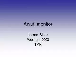 arvuti monitor