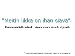 meitin likka on ihan si v