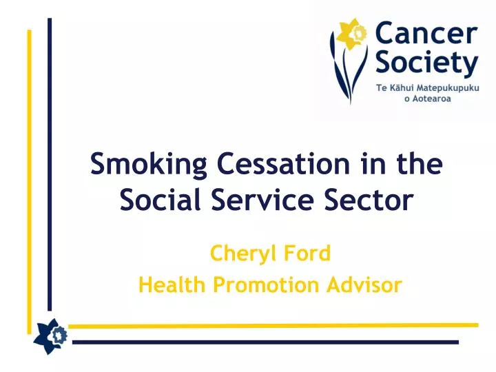 smoking cessation in the social service sector
