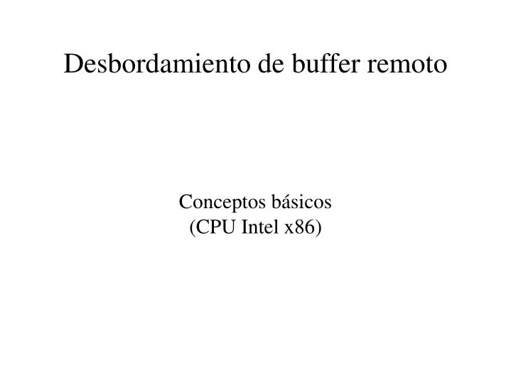 conceptos b sicos cpu intel x86