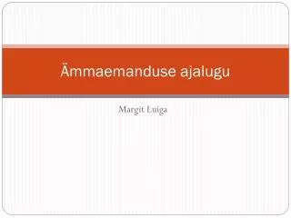 mmaemanduse ajalugu