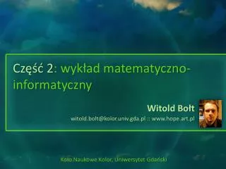 cz 2 wyk ad matematyczno informatyczny