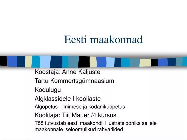 eesti maakonnad