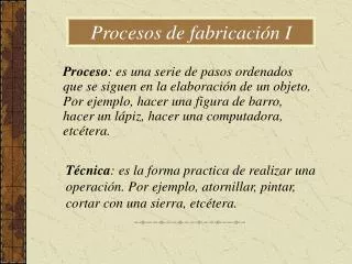 procesos de fabricaci n i