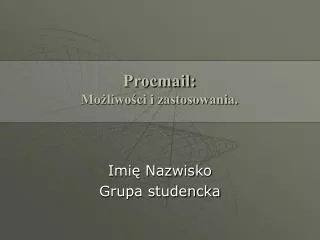 imi nazwisko grupa studencka