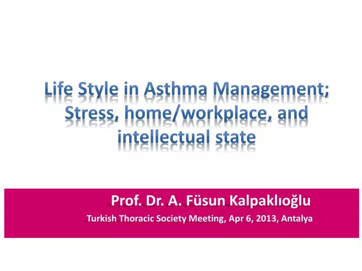 life style in asthma management stress home workplace and intellectual state