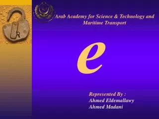 Arab Academy for Science &amp; Technology and Maritime Transport