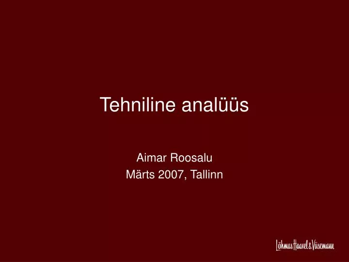 tehniline anal s