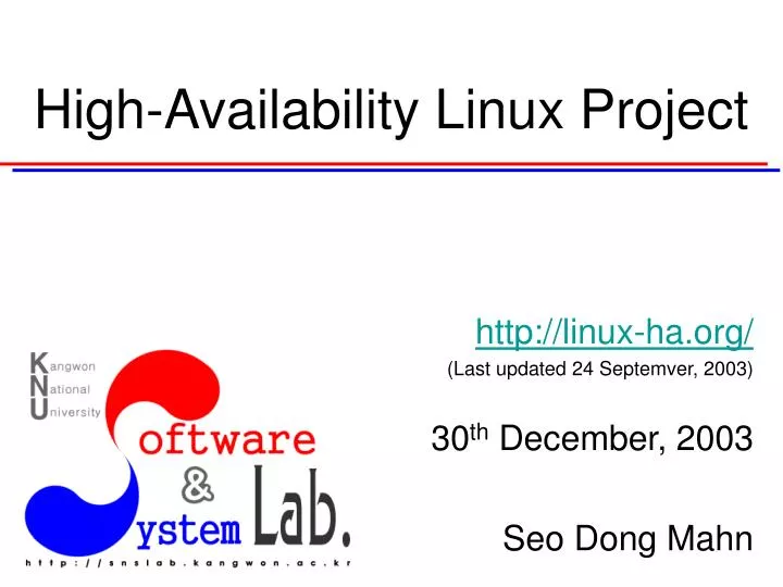 high availability linux project