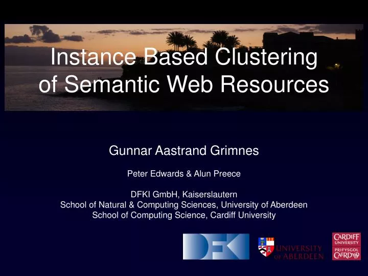instance based clustering of semantic web resources