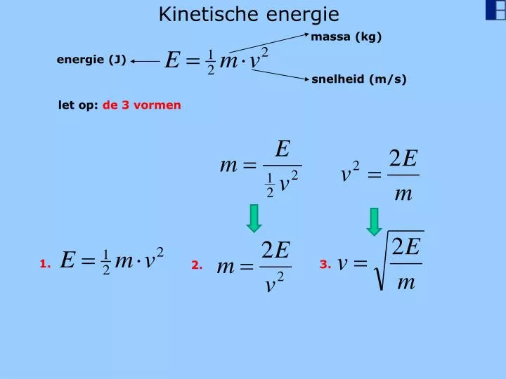 kinetische energie