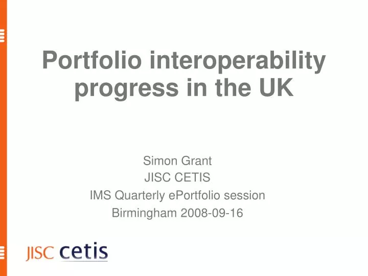 portfolio interoperability progress in the uk