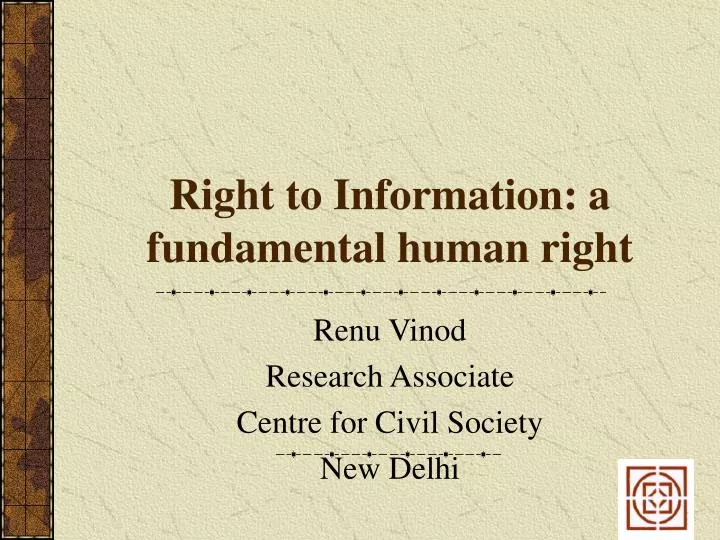 right to information a fundamental human right