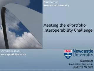 Meeting the ePortfolio Interoperability Challenge