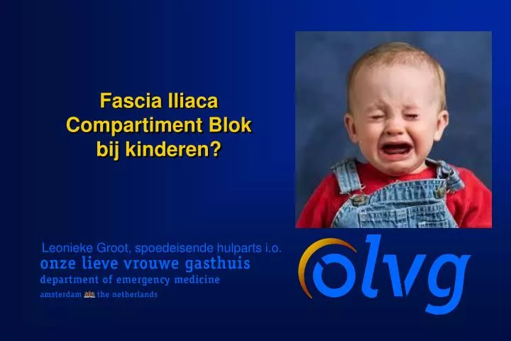 fascia iliaca compartiment blok bij kinderen