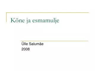 k ne ja esmamulje