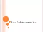 Right To Information Act - slide 1