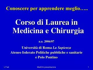 conoscere per apprendere meglio